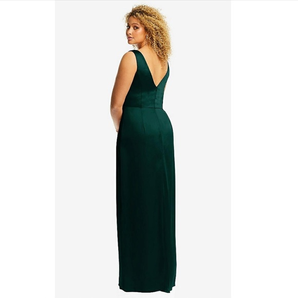 After Six: Sleeveless Satin Faux Wrap Gown (NWT) - Picture 5 of 8